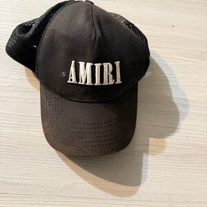 AMIRI Black Cap with White Logo
